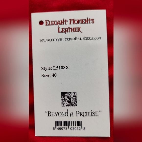 Elegant Moments Black 100% Leather Bra size 40 - Picture 6 of 6